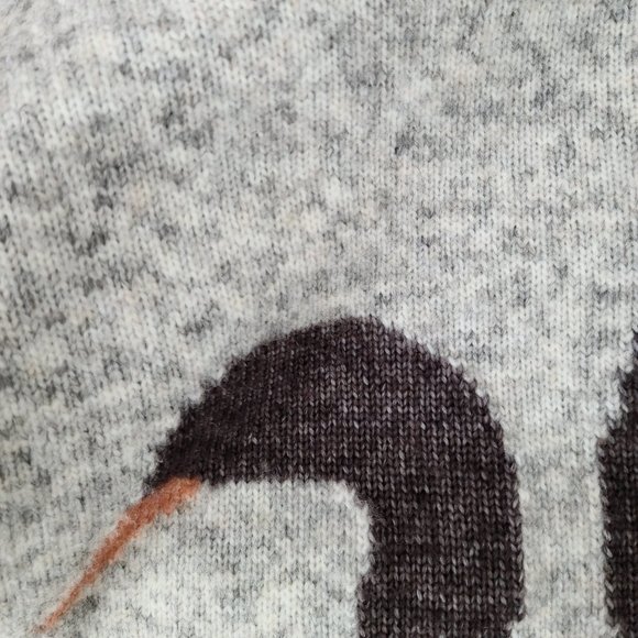 Anthropologie Folk By Hansel From Basel Swan Wood Blend Sweater Small - Picture 6 of 9